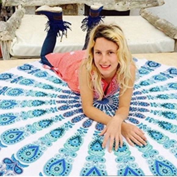 Round Chiffon Beach Towel Throw Blanket - Picture 4 of 8